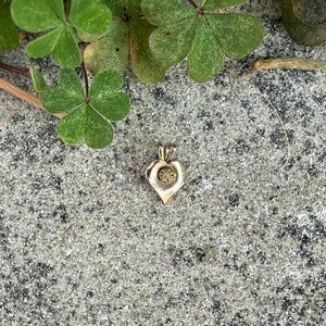 Gold Heart Sunburst Pendant - Women's Jewelry